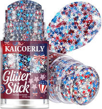 4Th of July Face Body Glitter Stick, Red White and Blue 14