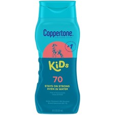 Coppertone KIDS Water-Resistant Sunscreen Lotion SPF 70 8 OZ Pack Of 2 Bottle 