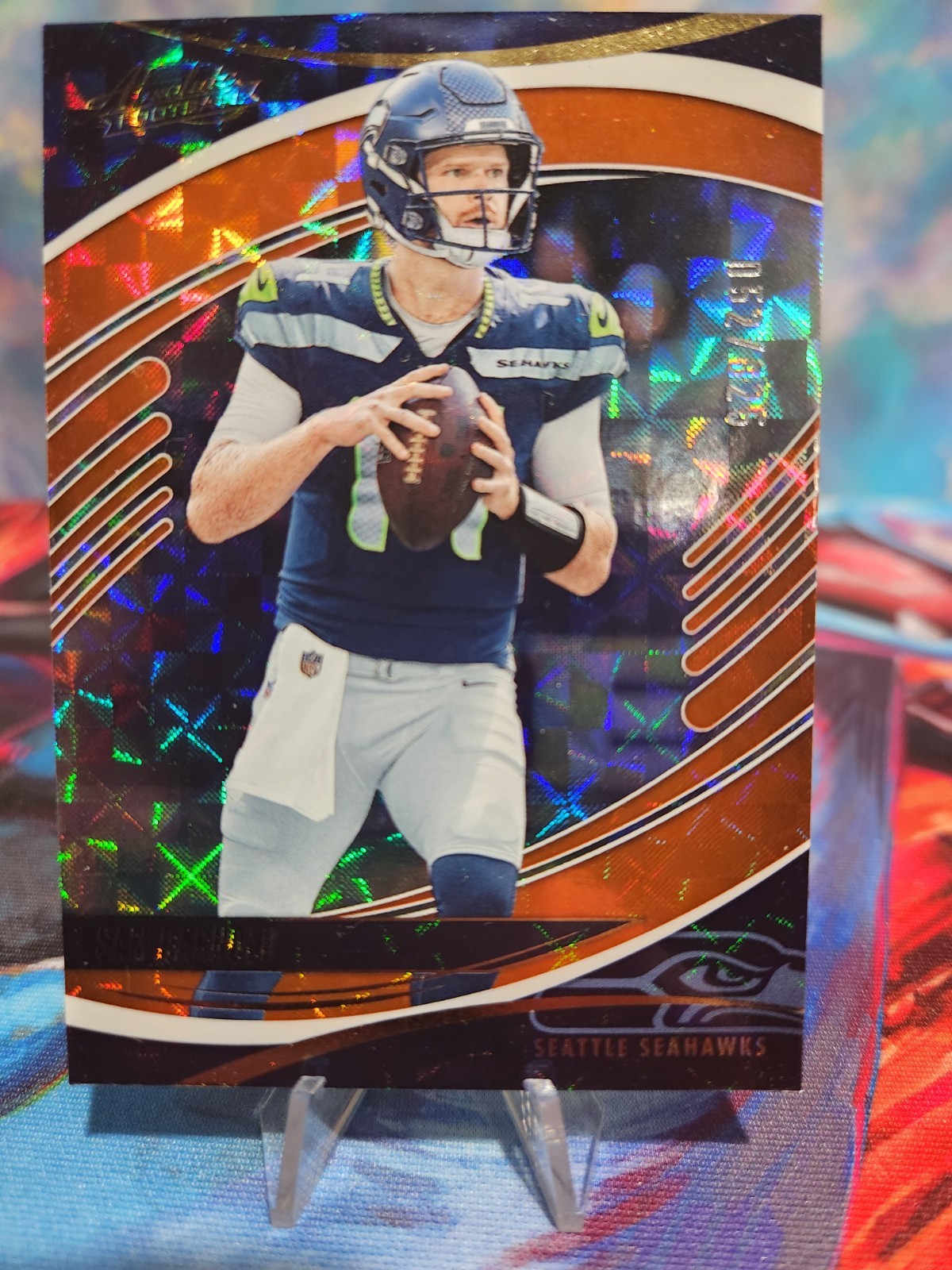 2025 Panini Absolute - Sam Darnold #8 Orange Mosaic /825