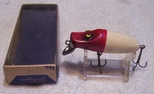 072125 VINTAGE  J C HIGGINS WOOD L LURE 2.5" BODY BOX