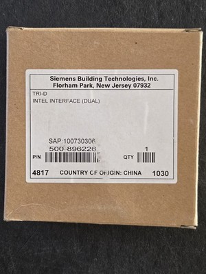 SIEMENS TRI-D DUAL-INPUT INTELLIGENT INTERFACE MODULE 500-896226 - BRAND NEW