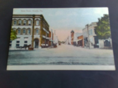SCARCE 1910s CITY BOARD OF TRADE POSTCARD OAK STREET DESOTO CO. ARCADIA FLORIDA