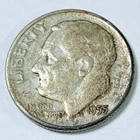 1955 S Roosevelt Dime 90% Silver Circulated Coin #6158