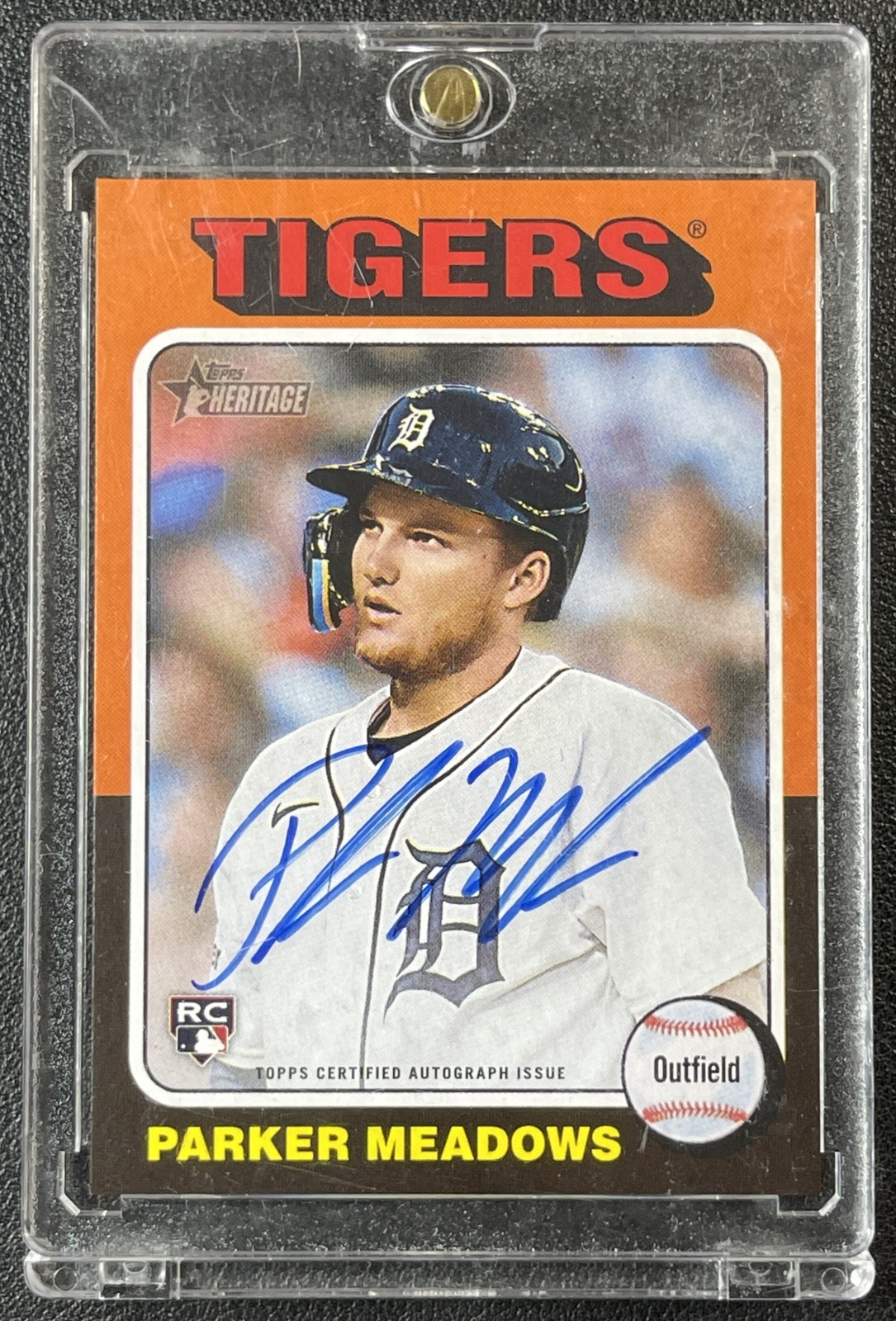 PARKER MEADOWS 2024 TOPPS HERITAGE HIGH NUMBER #ROA-PM REAL ONE AUTO ROOKIE RC