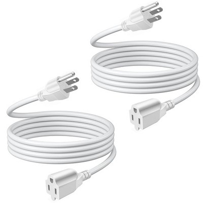 Power Extension Cord Cable Power Space Port Saver Extender 10FT (2 Pack)