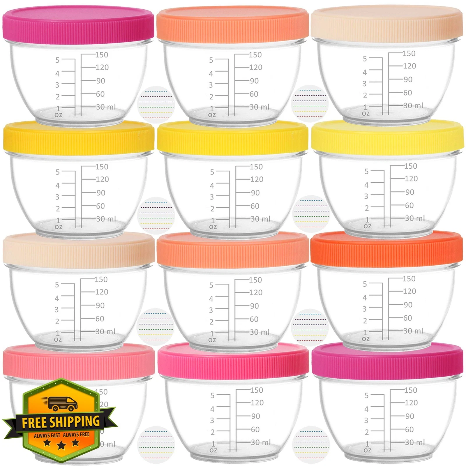 Youngever Baby Food Containers 6oz 18 Sets
Opens in a new window or tab