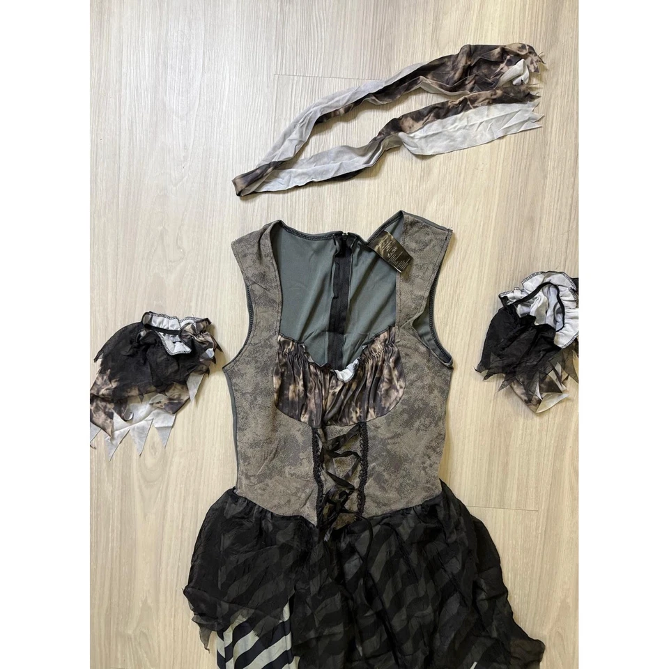 Leg Avenue Ghost Pirate Costume Womens S/M Black Gray Dress Halloween Cosplay - Image 3 of 4