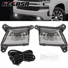 HECASA LED DRL Fog Lights Lamp w/Harness For Chevy Silverado 1500 2019-2022
