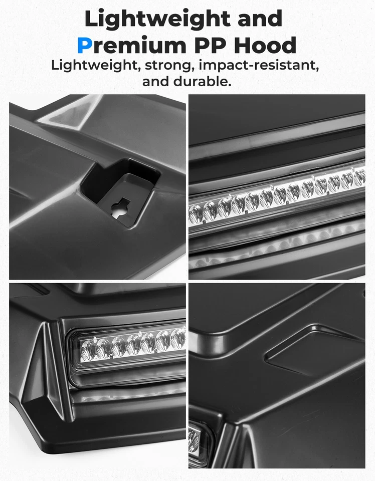 Hood Scoop LED Spot Light Auxiliary Light Kit for 2016-2026 Honda Pioneer 1000 - Bild 3 von 4