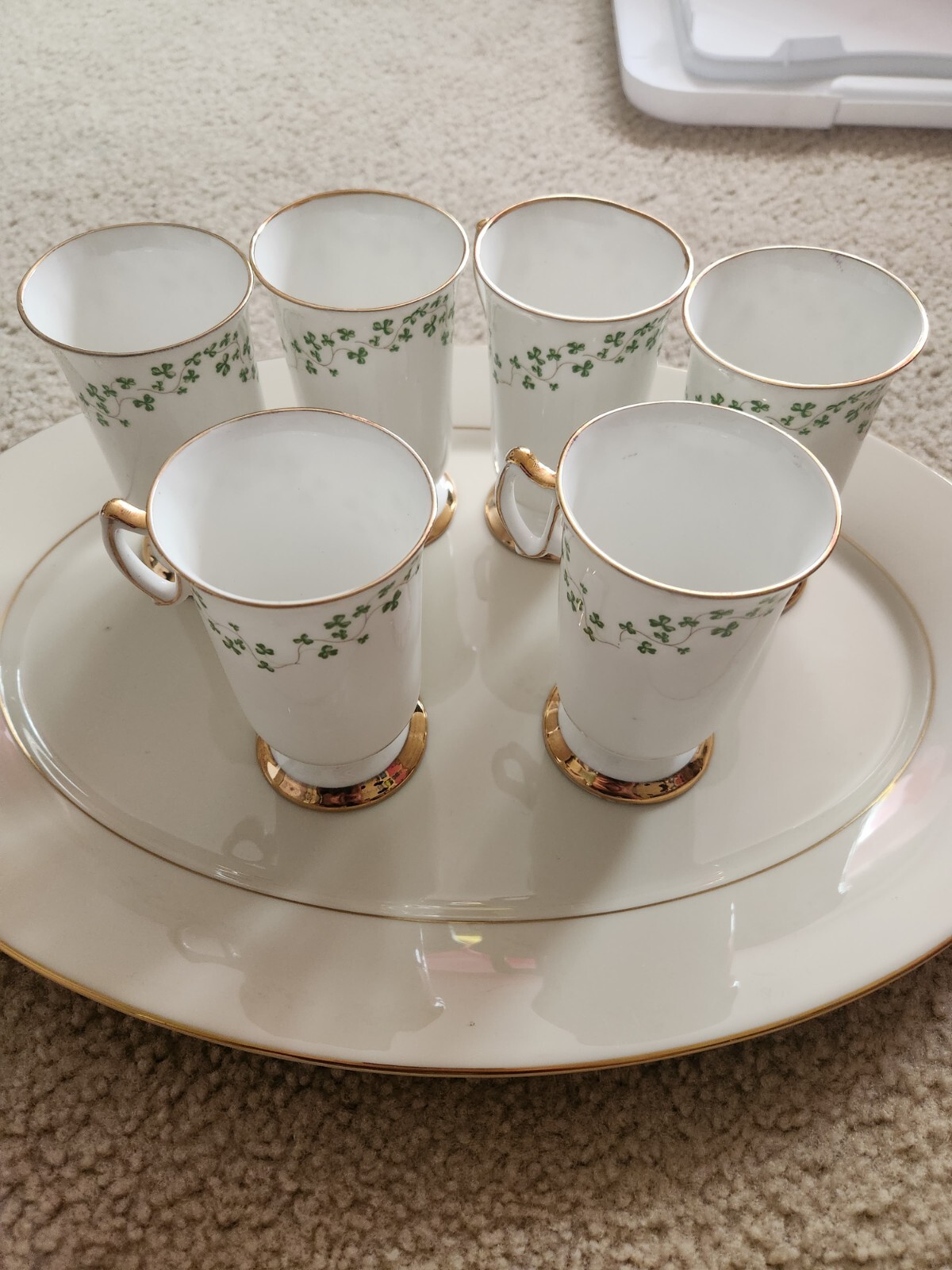 Royal Tara Fine Bone China Shamrock Coffee/Tea Mugs/Cups Set of 6 eBay