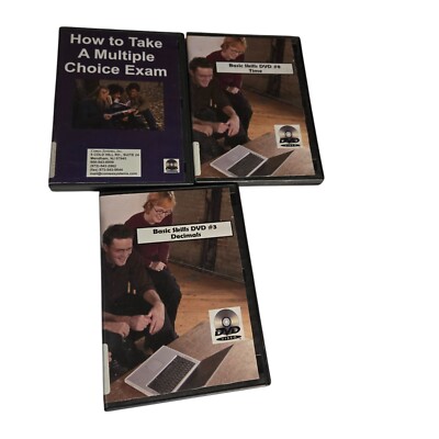 Basic Skills DVD Lot Decimals - Time - Multiple Choice Exams Comex Systems