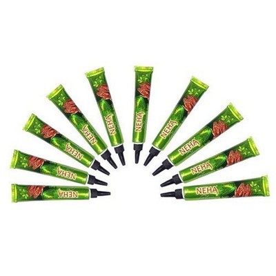 Neha Herbal Instant Dunkelrot Henna Mehendi Paste Tuben Pack