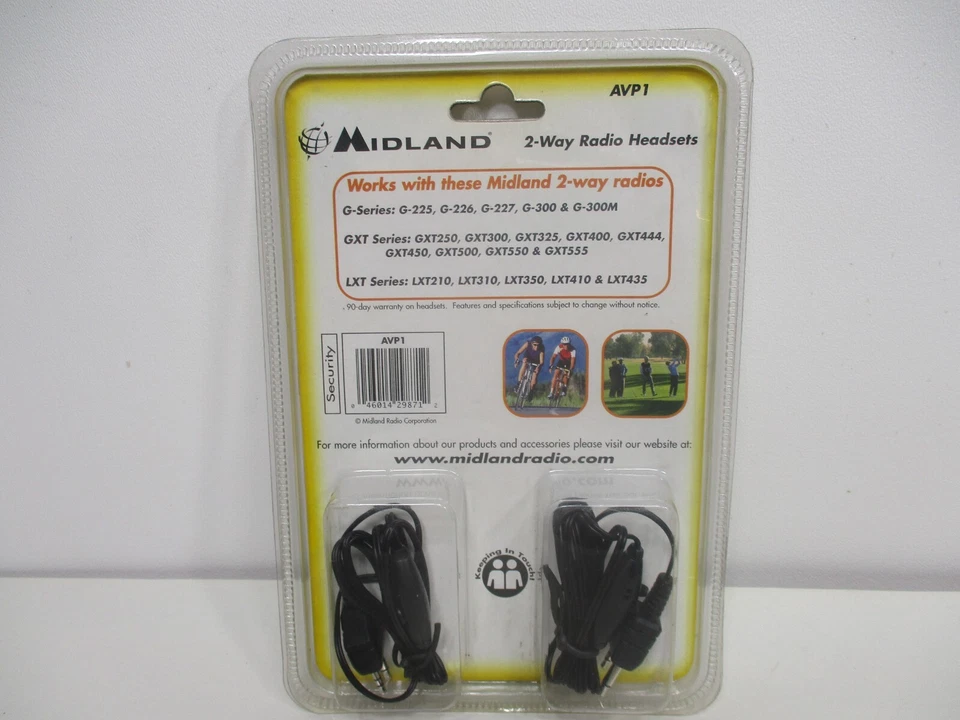 Midland AVP1 Over The Ear 2-Way Radio Headsets Boom Microphone PTT Button - Image 2 of 3