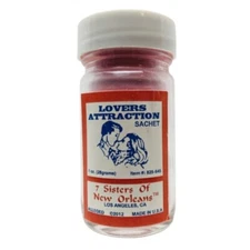 Lovers Attraction 1 oz Sachet Powder 7 Sisters of New Orleans Wicca Santeria