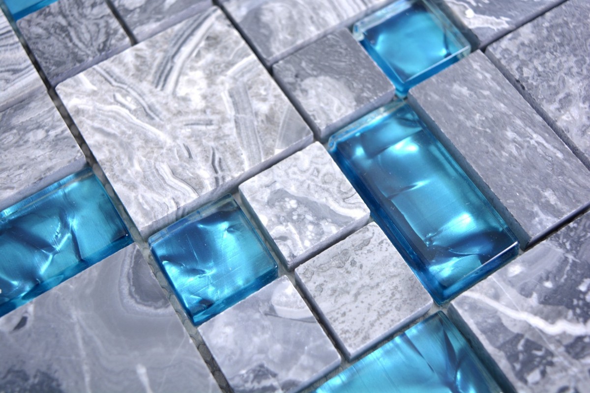 Mosaïque Hexagone Verre recyclé Pierre Naturelle | RO'MA Nature