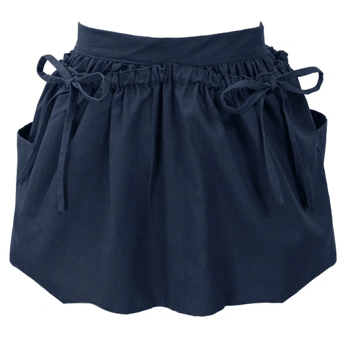 ANINECT Waist Apron with Pockets Blue Half Apron for Women