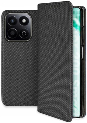 FÜR Honor X8c 4G - Smart MAGNET Schutz Hülle Flip Case Etui Handy Tasche SCHWARZ