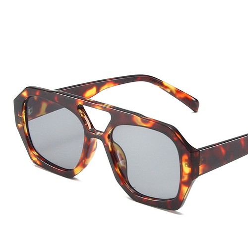Retro Hexagonal Sunglasses for Women Men Designer Inspired Double Bridge Shades - Picture 20 of 30