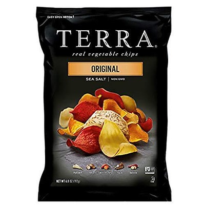 Terra Vegetable Chips Original with Sea Salt 6.8 oz. Pack of 12