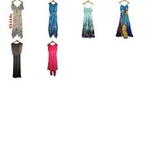 Women's Silk Long Sleeveless Maxi Gown Dress Varied Size S Xs XXS M Select