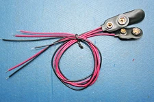 3pcs 9 Volt Battery Clip Block Battery Clip Connector Cable for 9V, Unassembled