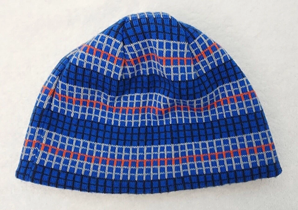 COLUMBIA Groovy Urbanization Blues Mix Reversible Beanie Hat Size Kid's Youth — 第 4/4 张图片