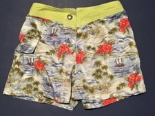 CHARLIE ROCKET Girls' Tropical Nylon Swim/Surf/Board/Sport Shorts  Sz 5