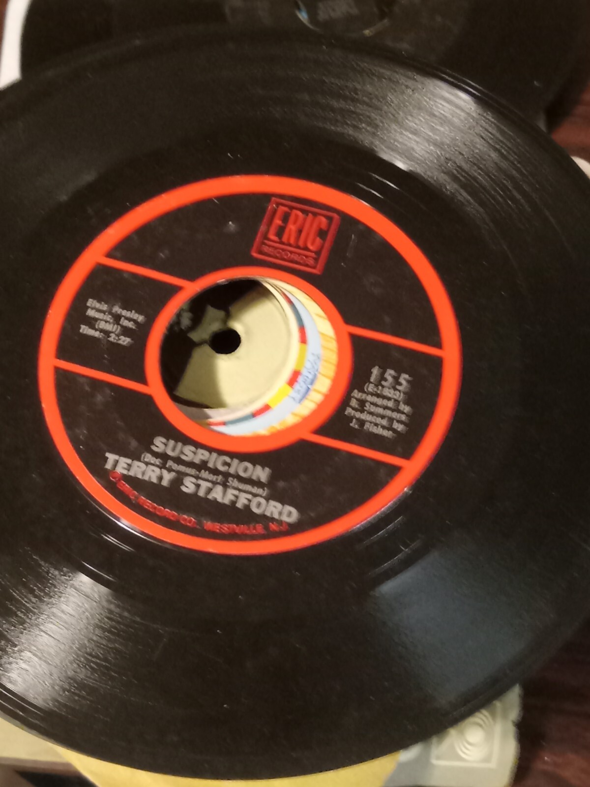 TERRY STAFFORD - SUSPICION / I'LL TOUCH A STAR-45 Eric records D 46