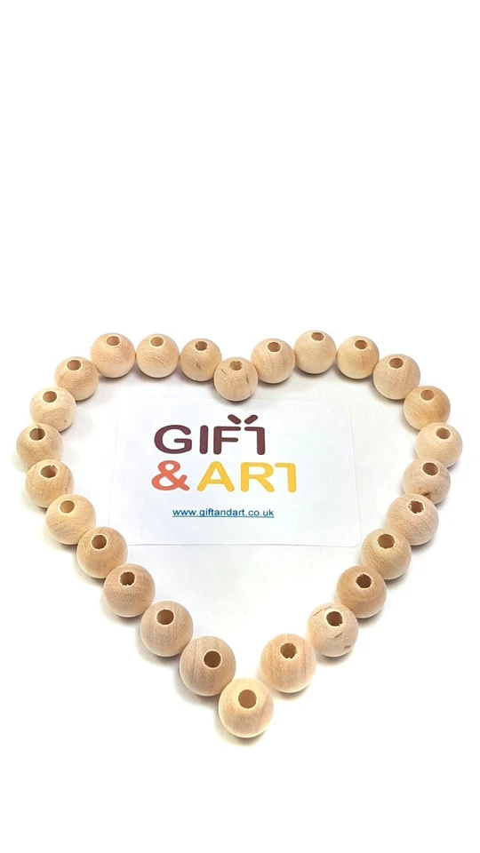Plain Natural Wooden Craft  Balls Beads SIZE 6mm - 55 mm.  Best quality on eBay. - Image 2 of 4
