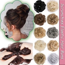 Messy Hair Bun Scrunchies Tousled Updo Synthetic Curly Chignon as Real for Women