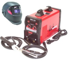 Inverter 250 MMA Schwei&szlig;ger&auml;t 13962 Elektrodeninverter + Automatik Schwei&szlig;helm
