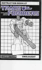 Transformers Original G1 1986 Combaticon Onslaught Instructions