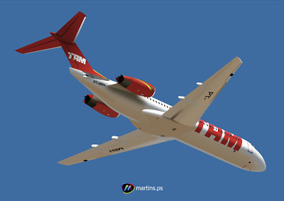 Aircraft vector tam fokker 100 minimalism Custom Gaming Mat Desk 2370