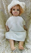 Antique Horsman 22" Composition Doll In Antique Outfit Blonde Hair