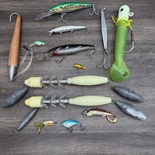 Lot of 13 Saltwater Fishing Lures + 4 Weights – Squid Jigs, Jigs, Trolling