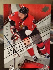 2008-09 SPx SPxcitement Dany Heatley /999 #X11 Ottawa Senators NHL