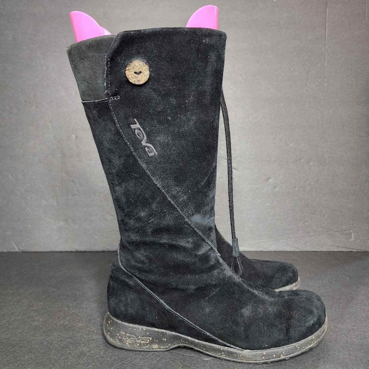 Teva Montecito 4026 Black Suede Boots Size