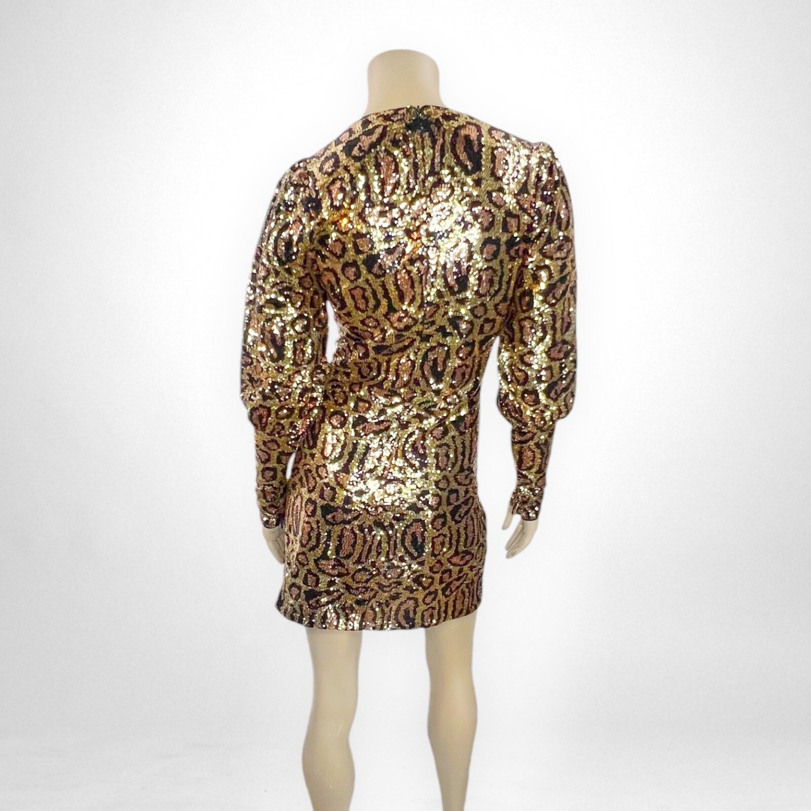 WALTER BAKER Small Sequin Leopard Print Mini Dres… - image 3