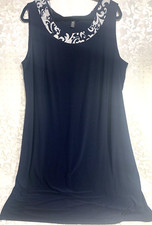R M Richards Dress Navy Sleeveless Sz 20 Plus Size Classic Elegant