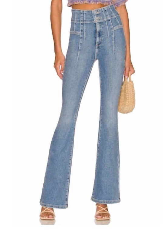 We The Free Jayde Flare in Sunburst Blue FREE PEOPLE 26 Jeans Denim Pants