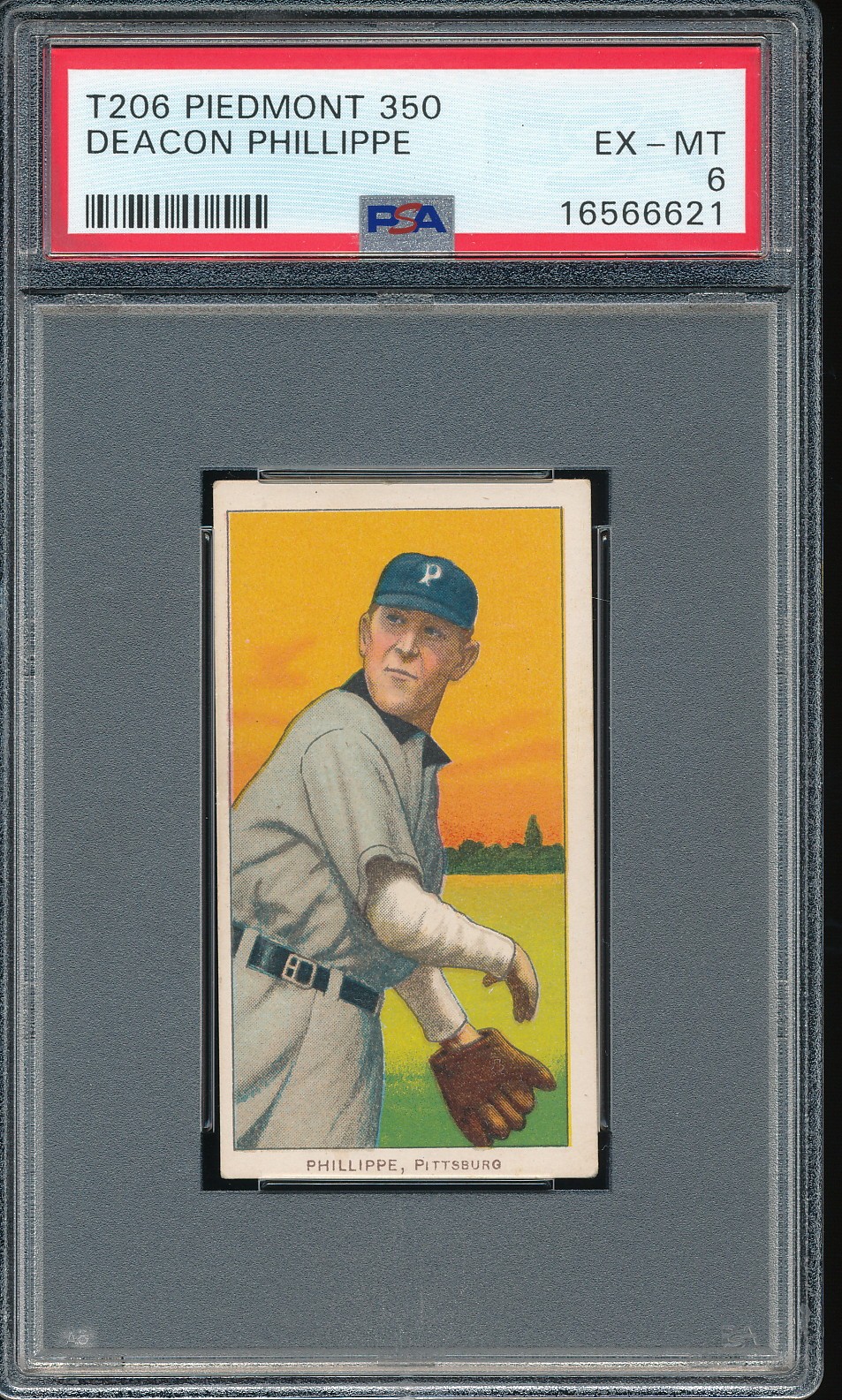 T206 Piedmont 350/25 Deacon Phillippe PSA 6 - Pittsburgh