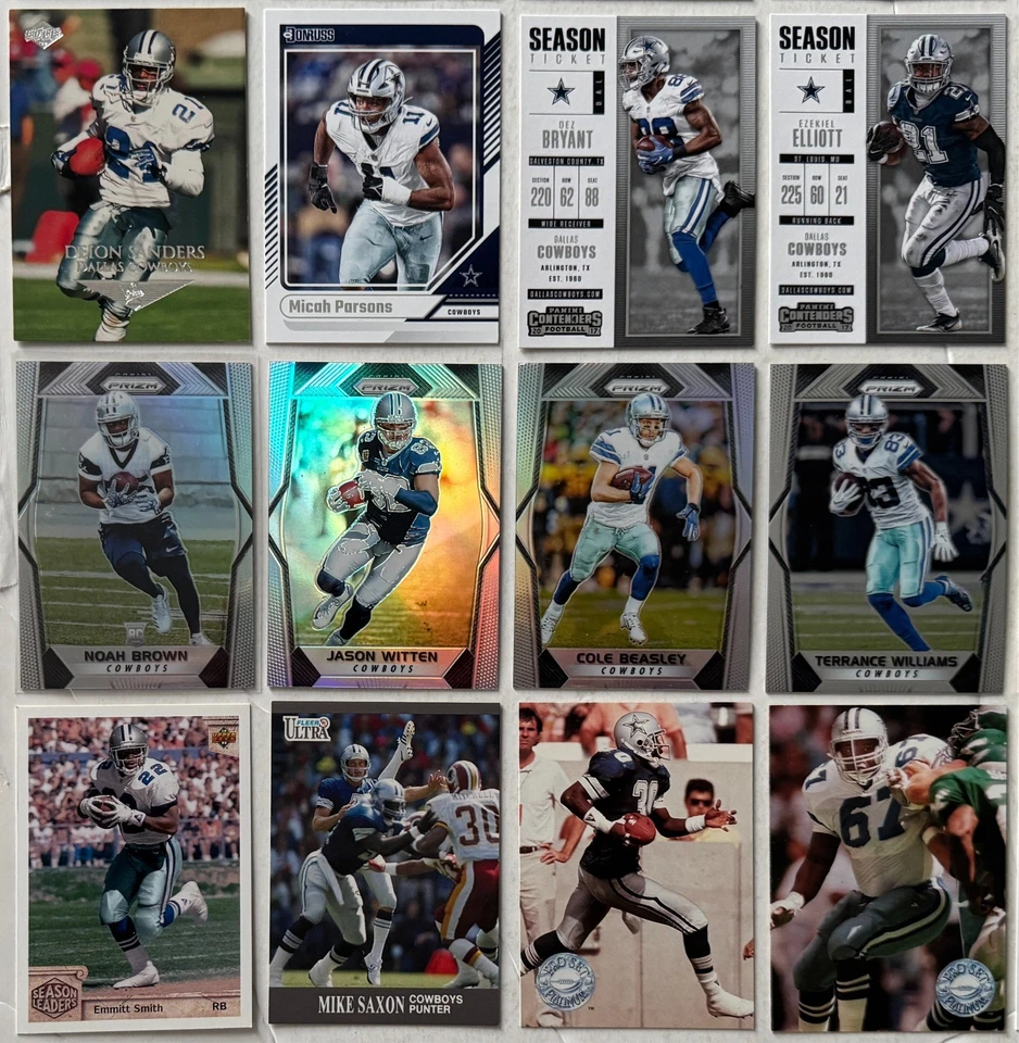 Dallas Cowboys NFL Football Card Lot of 40 Topps Fleer Panini 1970s to 2000s - Image 4 of 4