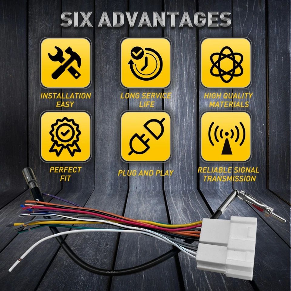 Adaptador de antena arnés de cables de radio para Chevrolet Suburban 1500 2500 2000-2002 B Foto 4 de 4