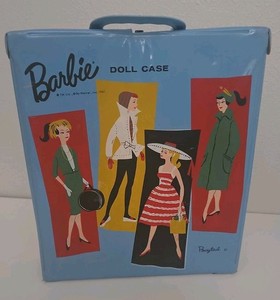 Vintage 1960s Barbie Doll Case - 1961 Ponytail Wardrobe  - Mattel Trunk