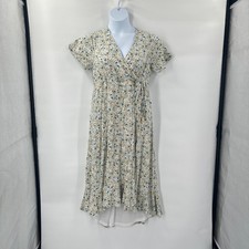 Torrid Floral Print Wrap Maxi Dress Size 00 Rayon Slup Surplice Medium 10 Flowy