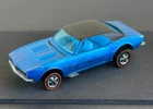 Vintage Hot Wheels Redline 1968 Blue Custom Camaro HK - Blue Int., Excellent Car