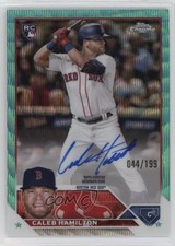 2023 Topps Chrome Rookie Aqua Wave Refractor 44/199 Caleb Hamilton Auto 12yy