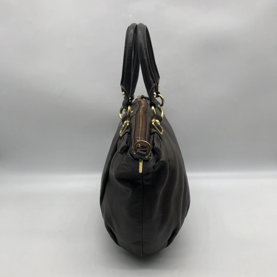 Coach Dark Brown Leather Madison Convertible Satchel Bag 18609 - Image 3 of 4