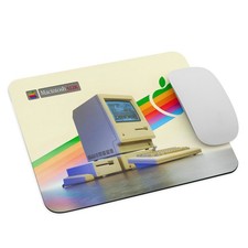 Vintage Apple Macintosh 512k Logo Mouse Pad - Retro 9.5" x 7.75"
