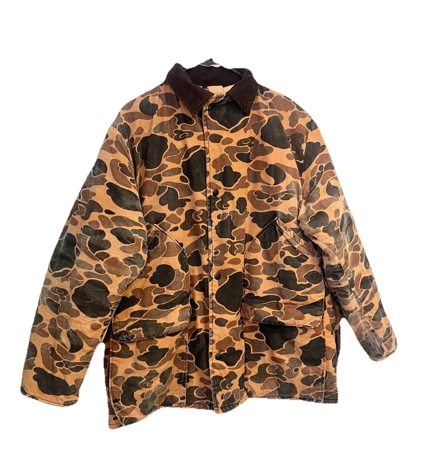 Vintage 80s 3M Thinsulate Duck Camo Hunting Coat Jacket Size Large - Image 2 of 4